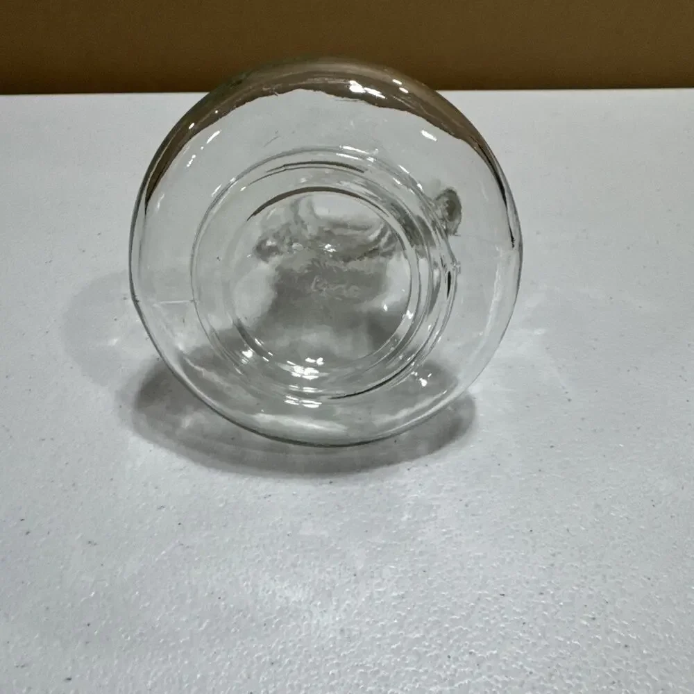 Vintage Small Clear Glass Olive oil Pitcher/Vinegar Cruet Bottle without Stopper